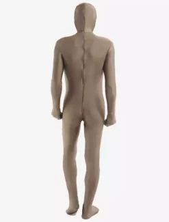 Vêtement de zentai olive unicolore enveloppé Déguisements Halloween