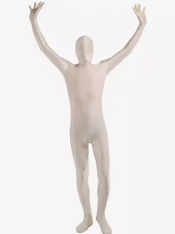 Vêtement de Zentai unisexe en couleur chair en coton de lycra Déguisements Halloween
