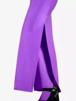 Vêtement de zentai beau combinaison enveloppé pour femme en lycra spandex violet Déguisements Halloween