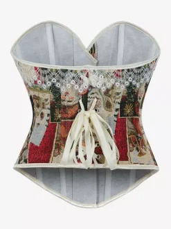 Vêtements vintage Corset vintage Vêtements vintage pour femmes Corset abricot clair Imprimé pour adultes Chic pour femmes