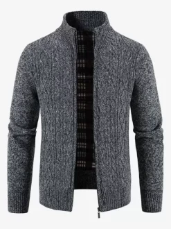 Vêtements Cardigan Pour Hommes Pulls Décontracté Manches Longues Zipper
