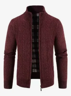 Vêtements Cardigan Pour Hommes Pulls Décontracté Manches Longues Zipper