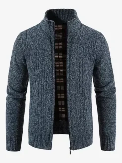 Vêtements Cardigan Pour Hommes Pulls Décontracté Manches Longues Zipper
