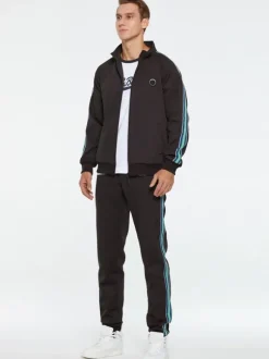Vêtements d'actif pour hommes 2 pièces imprimées manches longues colorées de portrait blanc