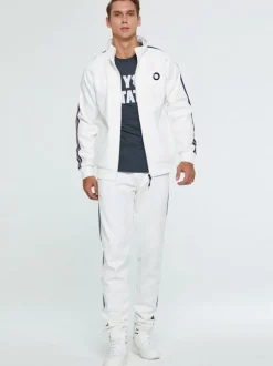 Vêtements d'actif pour hommes 2 pièces imprimées manches longues colorées de portrait blanc