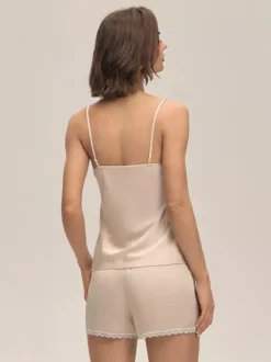 Vêtements d'intérieur à bretelles col sans manches tenue en mousseline