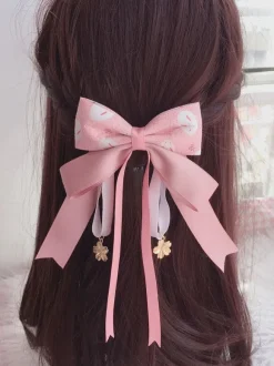 Wa lolita coiffe rose sakura motif bow draps coton mélange headwear arcs fleurs lolita cheveux accessoires