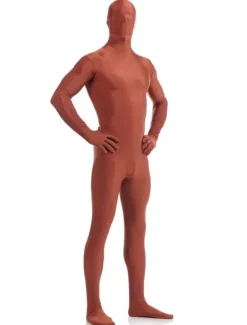 Zentaï en lycra spandex brun acajou Déguisements Halloween