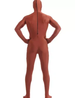 Zentaï en lycra spandex brun acajou Déguisements Halloween