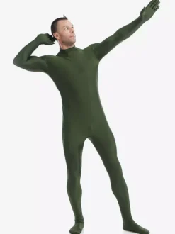 Zentaï en lycra spandex vert foncé Déguisements Halloween