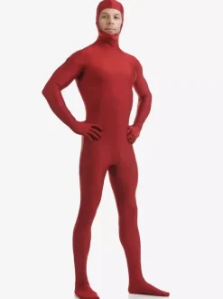 Zentaï rouge foncé lycra spandex rouge foncé Déguisements Halloween