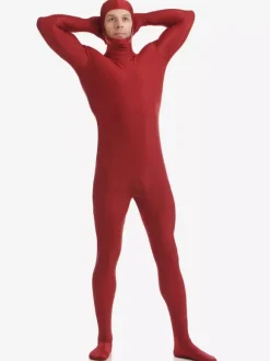 Zentaï rouge foncé lycra spandex rouge foncé Déguisements Halloween