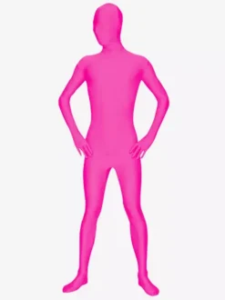 zentai combinaison enveloppé unisexe en lycra spandex rose Déguisements Halloween Toussaint Cosplay Costume
