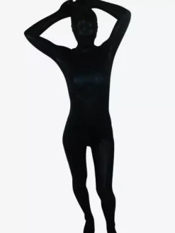 Zentai Combinaison Unisexe en Lycra Spandex Noir Déguisements Halloween