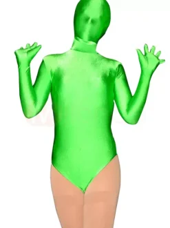Zentai unisexe demi-long en lycra vert Déguisements Halloween