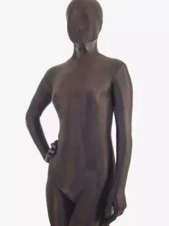 Zentai unisexe intégral en lycra marron foncé Déguisements Halloween