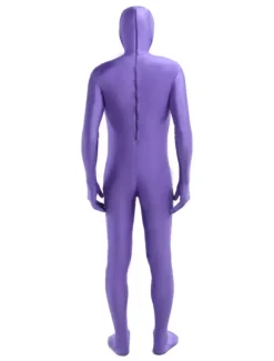 Zentai combinaison Face ouverte unisexe en lycra spandex violet Déguisements Halloween