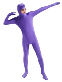 Zentai combinaison Face ouverte unisexe en lycra spandex violet Déguisements Halloween