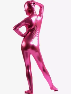 Zentaï métallique brillant rose Déguisements Halloween